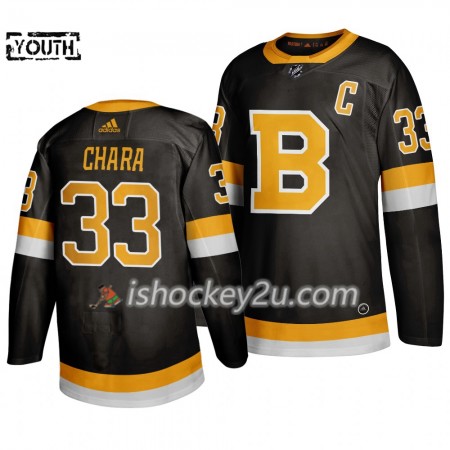 Børn NHL Boston Bruins Trøje Zdeno Chara 33 Adidas 2019-20 Sort Authentic